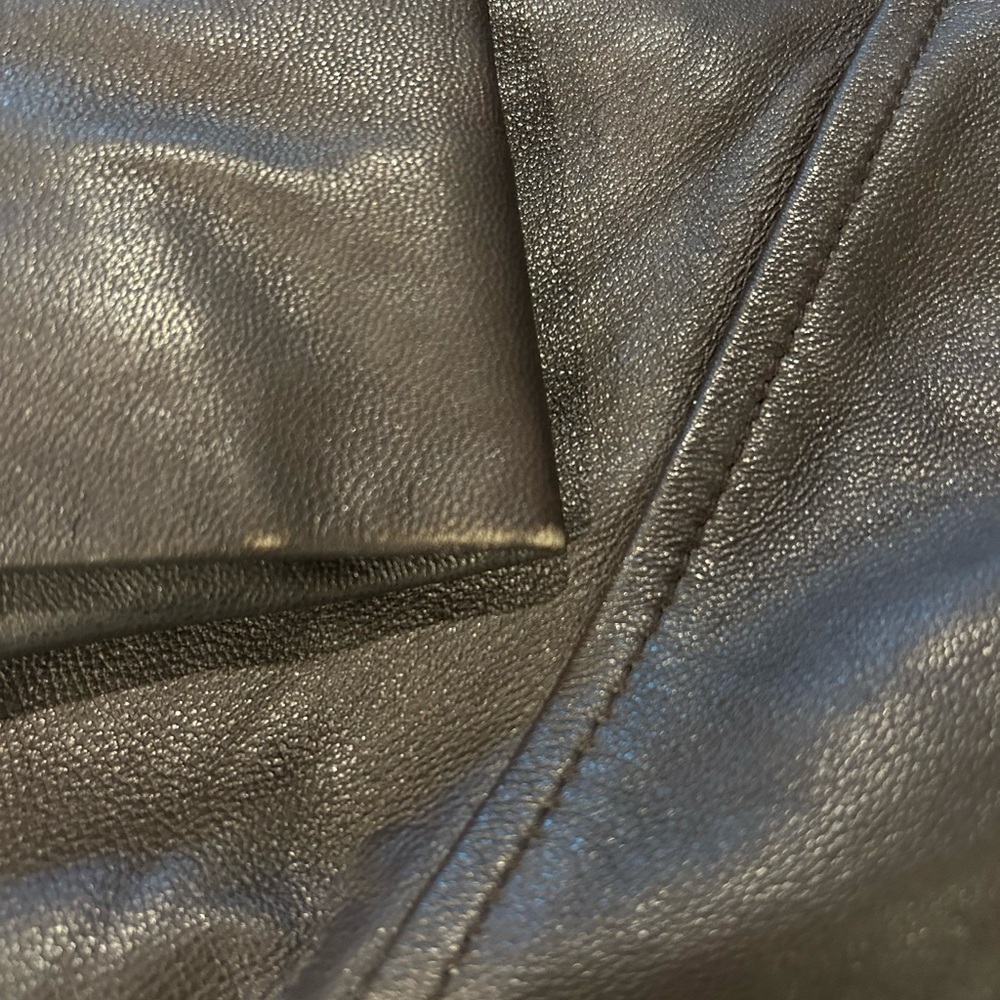 Worthington dark brown genuine leather jacket winter grunge goth - Picture 11 of 11